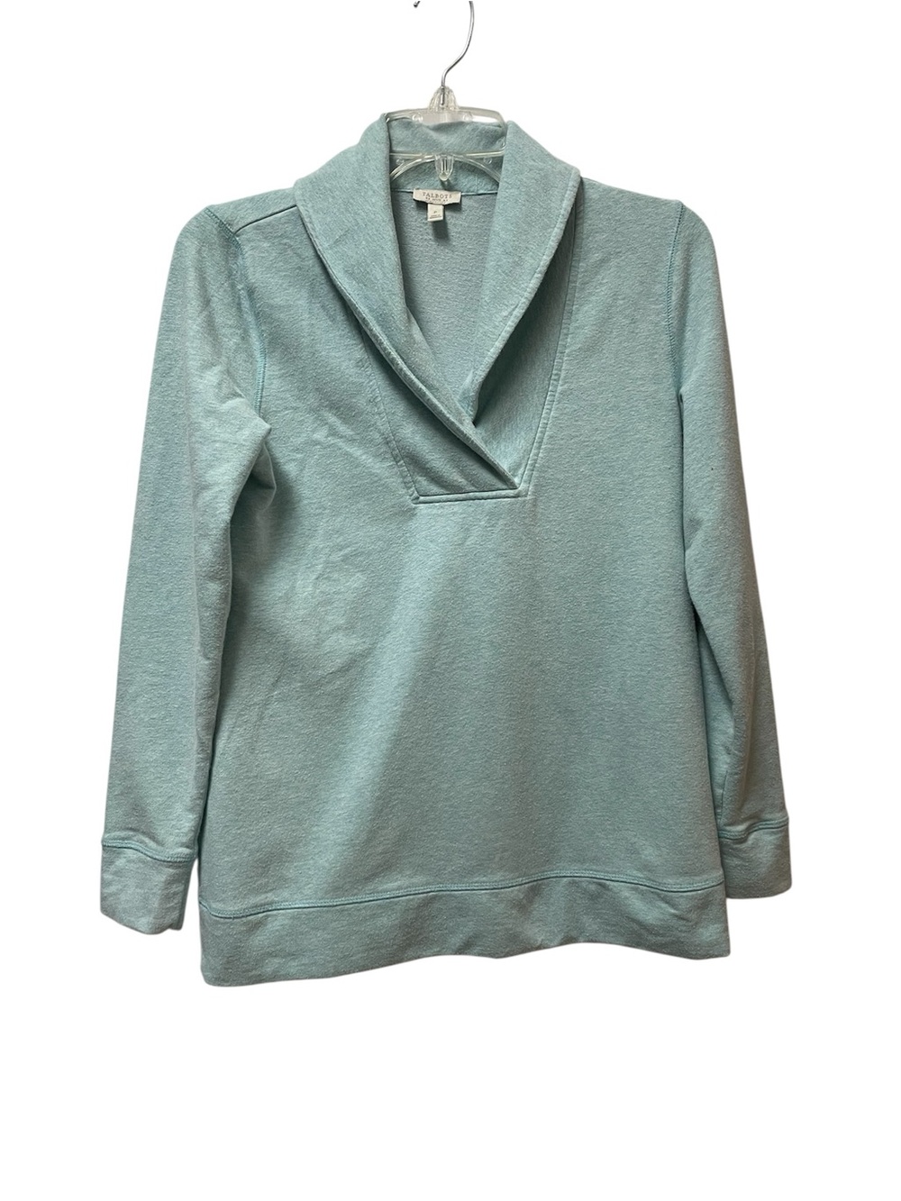 Talbots Light Aqua Shawl Collar Pullover, SP